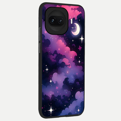  Celestial Moon Magic back cover for iQOO 15R slim fit glass case with vibrant aesthetic design