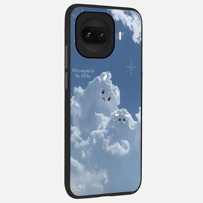  Cloud Bunny Dreams back cover for iQOO 15R slim fit glass case with vibrant aesthetic design