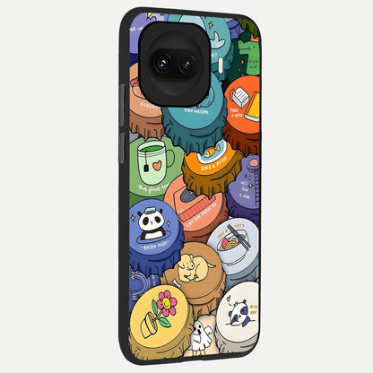  Coins Patterns back cover for iQOO 15R slim fit glass case with vibrant aesthetic design