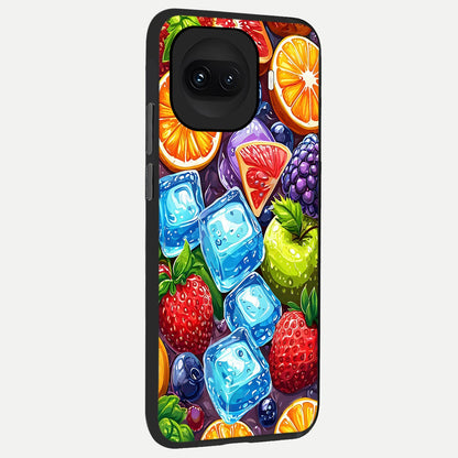  Colorful Fruits with Ice back cover for iQOO 15R slim fit glass case with vibrant aesthetic design