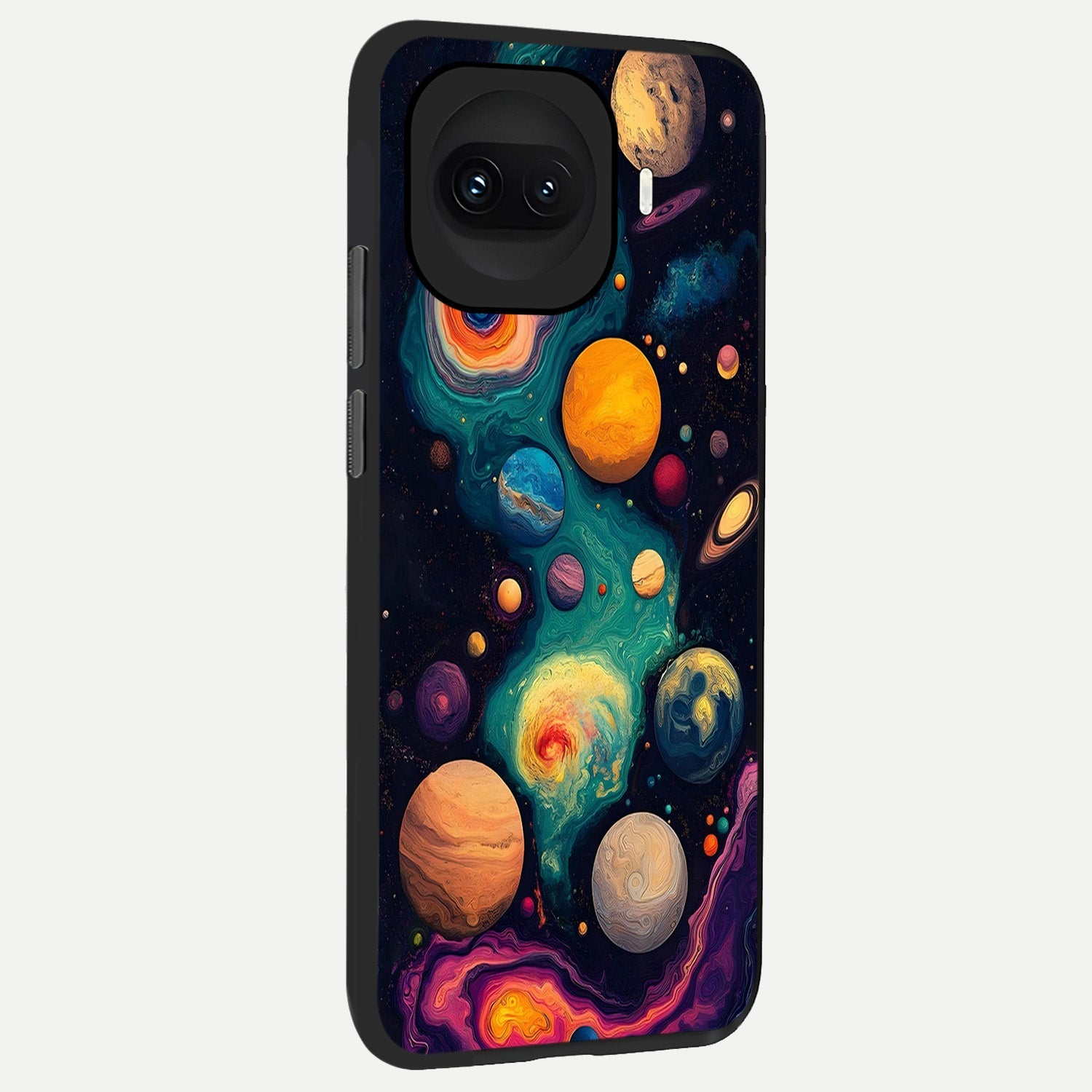 Cosmic Planet Journey back cover for iQOO 15R slim fit glass case with vibrant aesthetic design