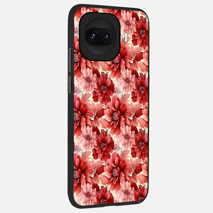  Crimson Love Petals back cover for iQOO 15R slim fit glass case with vibrant aesthetic design