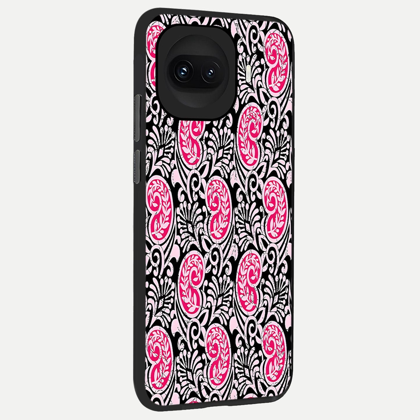  Crimson Paisley Charm back cover for iQOO 15R slim fit glass case with vibrant aesthetic design