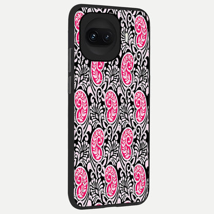  Crimson Paisley Charm back cover for iQOO 15R slim fit glass case with vibrant aesthetic design
