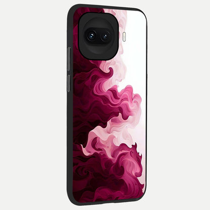  Crimson Wave Flow back cover for iQOO 15R slim fit glass case with vibrant aesthetic design