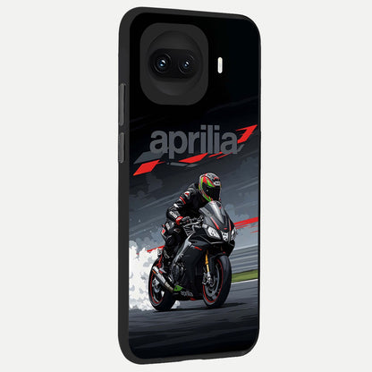  Dark Aprilla back cover for iQOO 15R slim fit glass case with vibrant aesthetic design