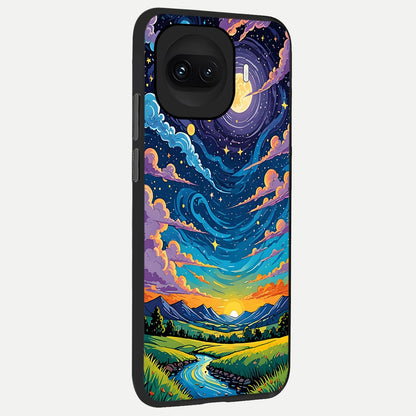  Dreamy Night Landscape back cover for iQOO 15R slim fit glass case with vibrant aesthetic design