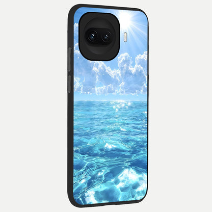  Endless Ocean Horizon back cover for iQOO 15R slim fit glass case with vibrant aesthetic design