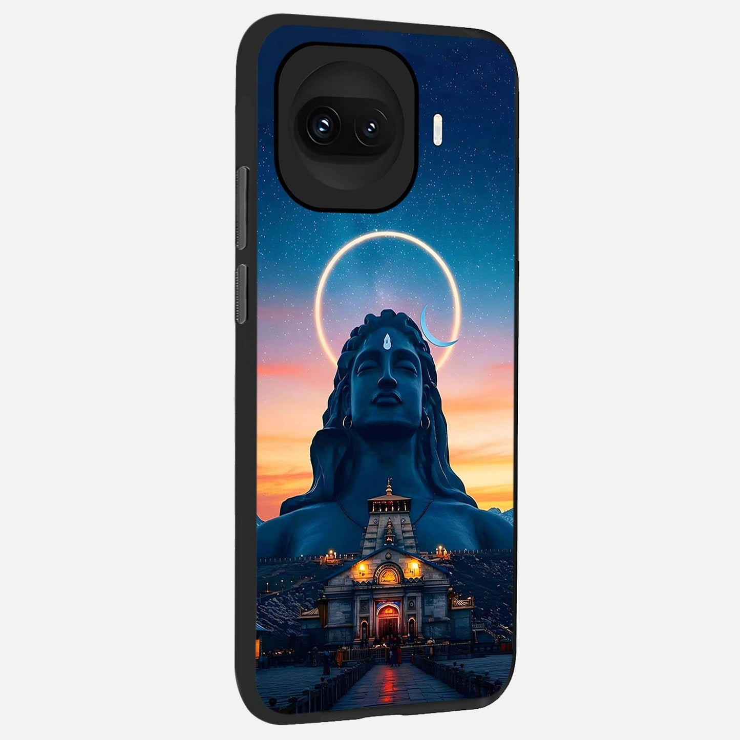  Eternal Shiva Aura back cover for iQOO 15R slim fit glass case with vibrant aesthetic design