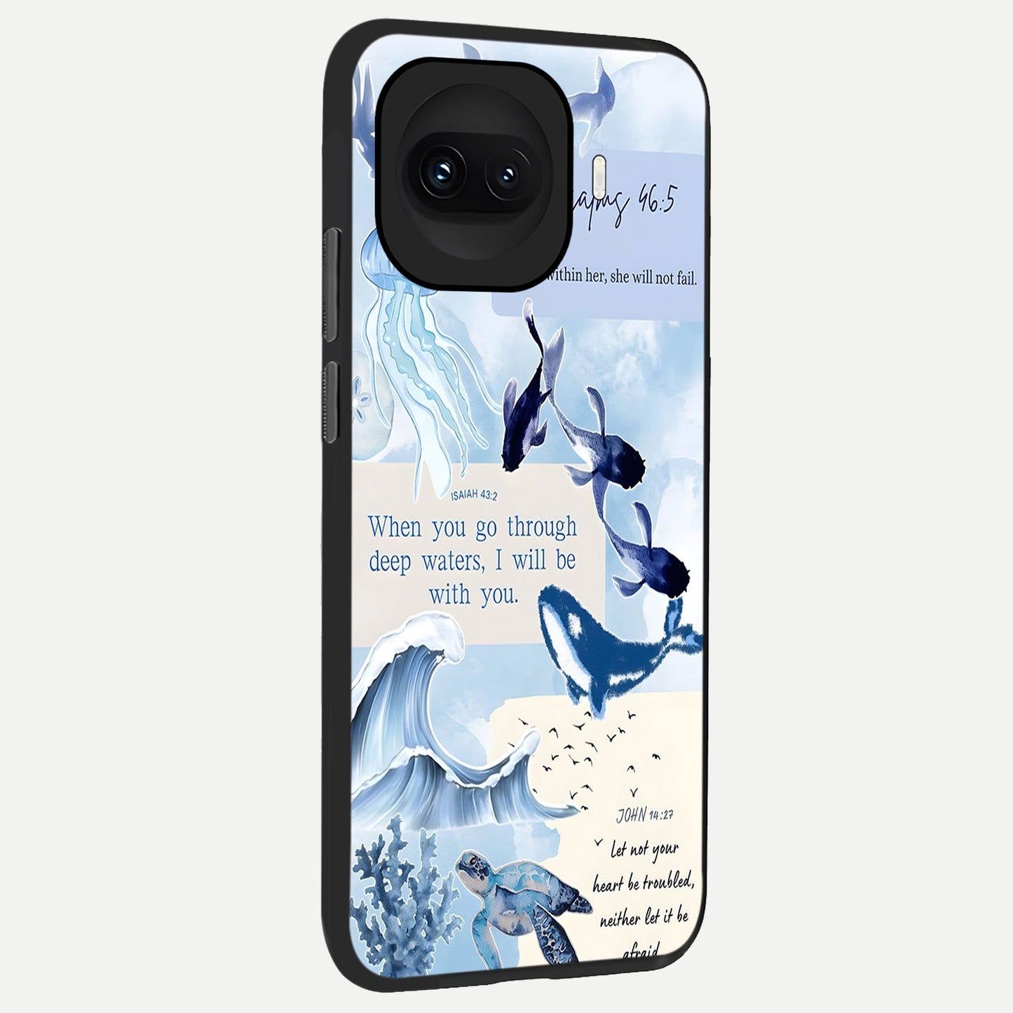  Faithful Ocean Promise back cover for iQOO 15R slim fit glass case with vibrant aesthetic design