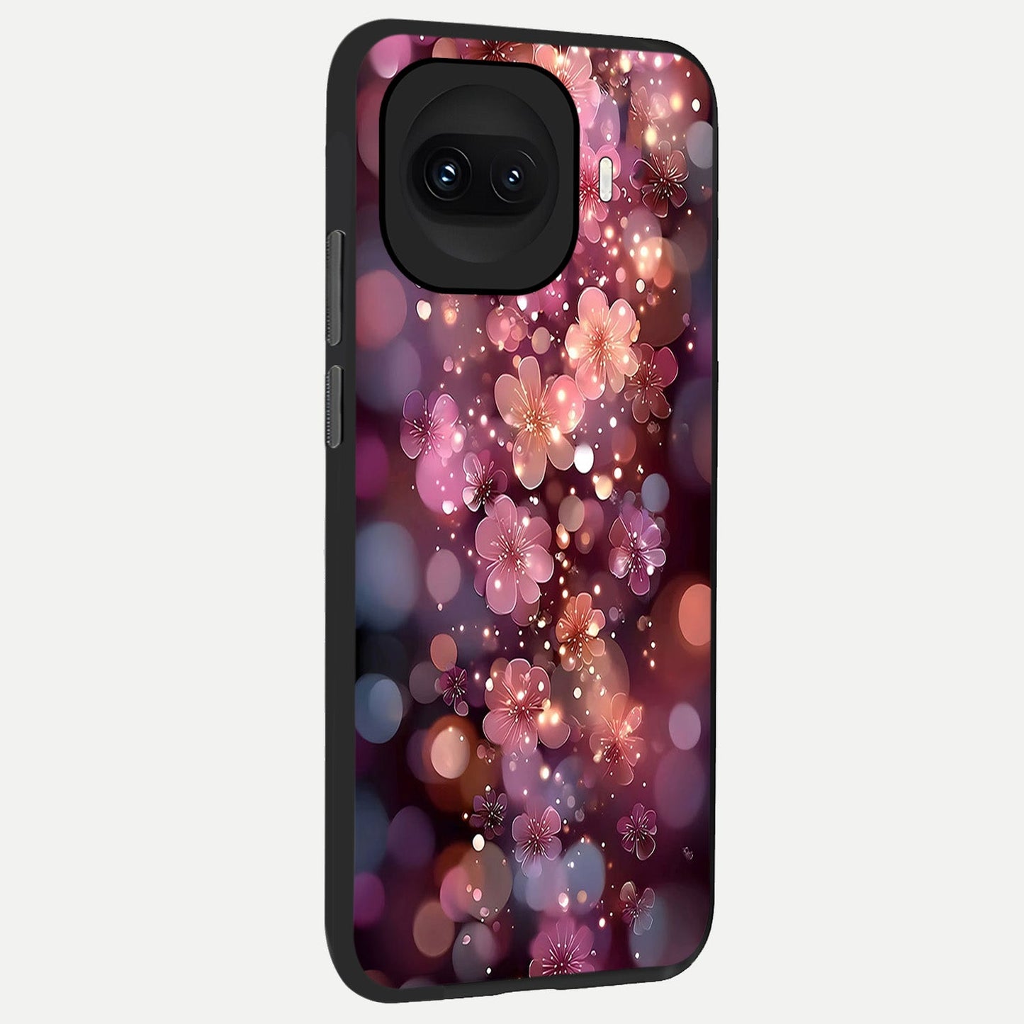  Glowing Petal Bliss back cover for iQOO 15R slim fit glass case with vibrant aesthetic design