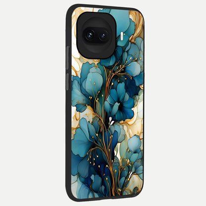  Golden Bloom Symphony back cover for iQOO 15R slim fit glass case with vibrant aesthetic design