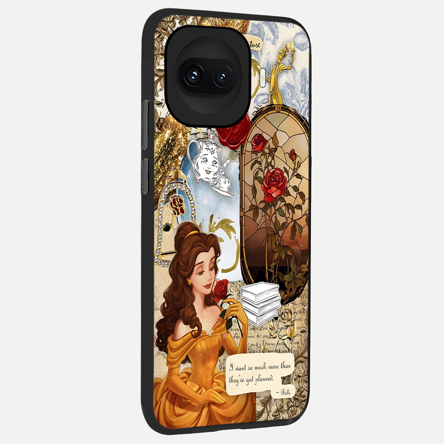  Golden Dream Belle back cover for iQOO 15R slim fit glass case with vibrant aesthetic design