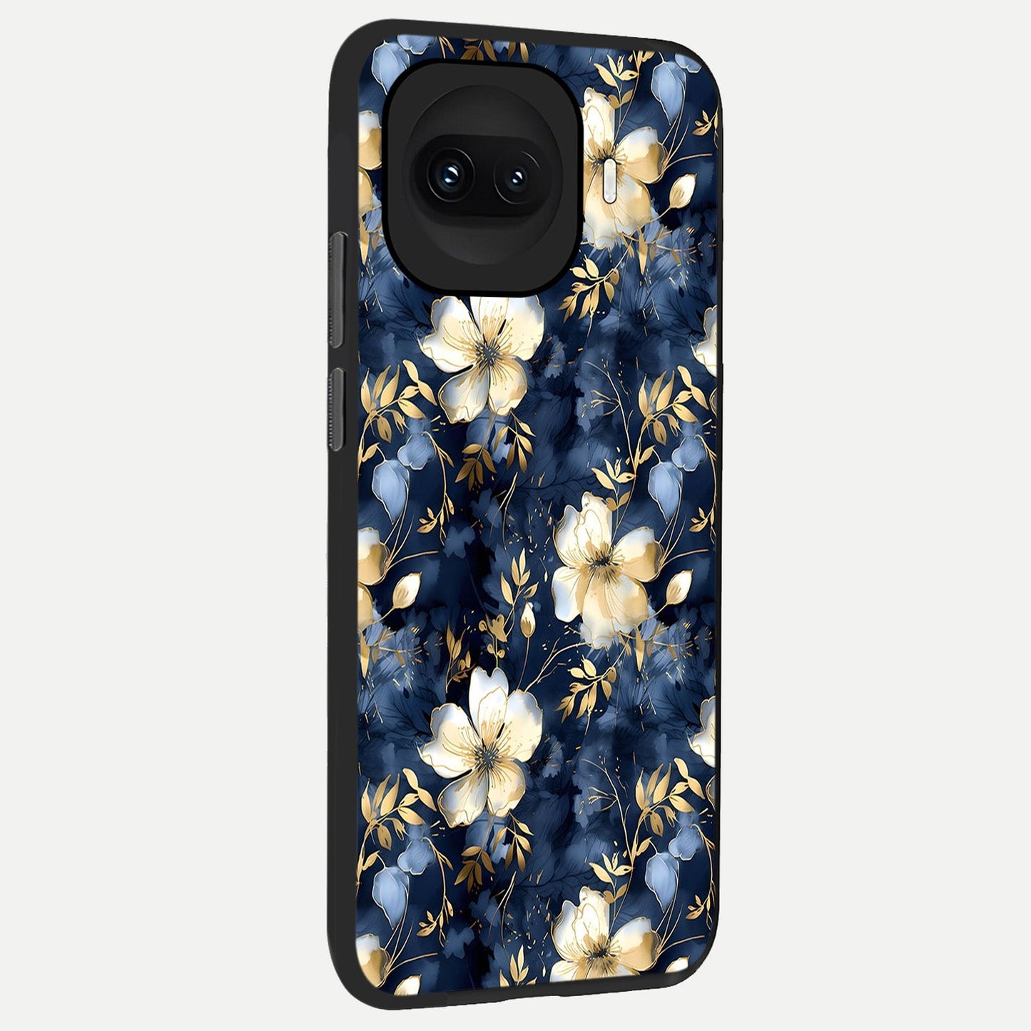  Golden Midnight Bloom back cover for iQOO 15R slim fit glass case with vibrant aesthetic design