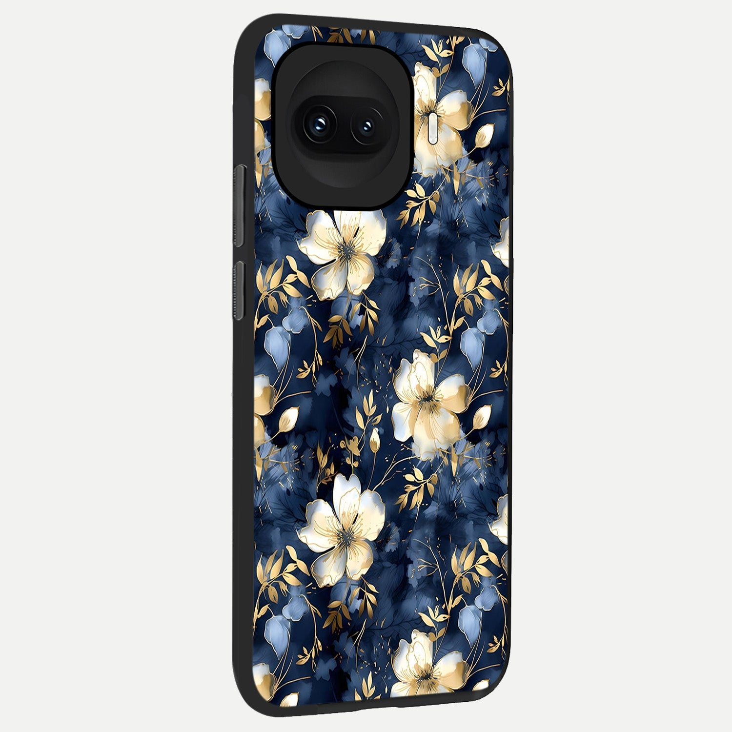  Golden Midnight Bloom back cover for iQOO 15R slim fit glass case with vibrant aesthetic design