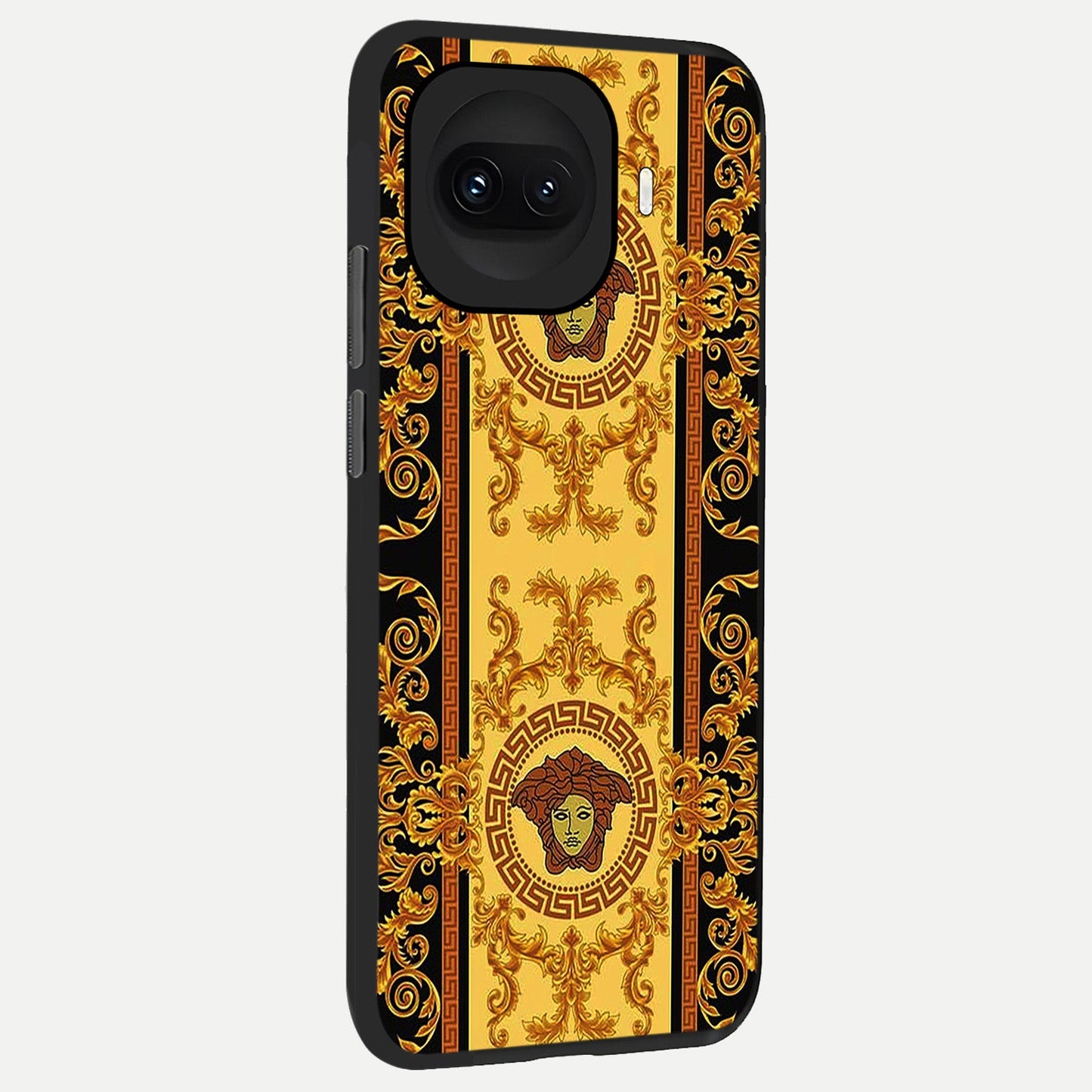 Golden Royal Heritage back cover for iQOO 15R slim fit glass case with vibrant aesthetic design
