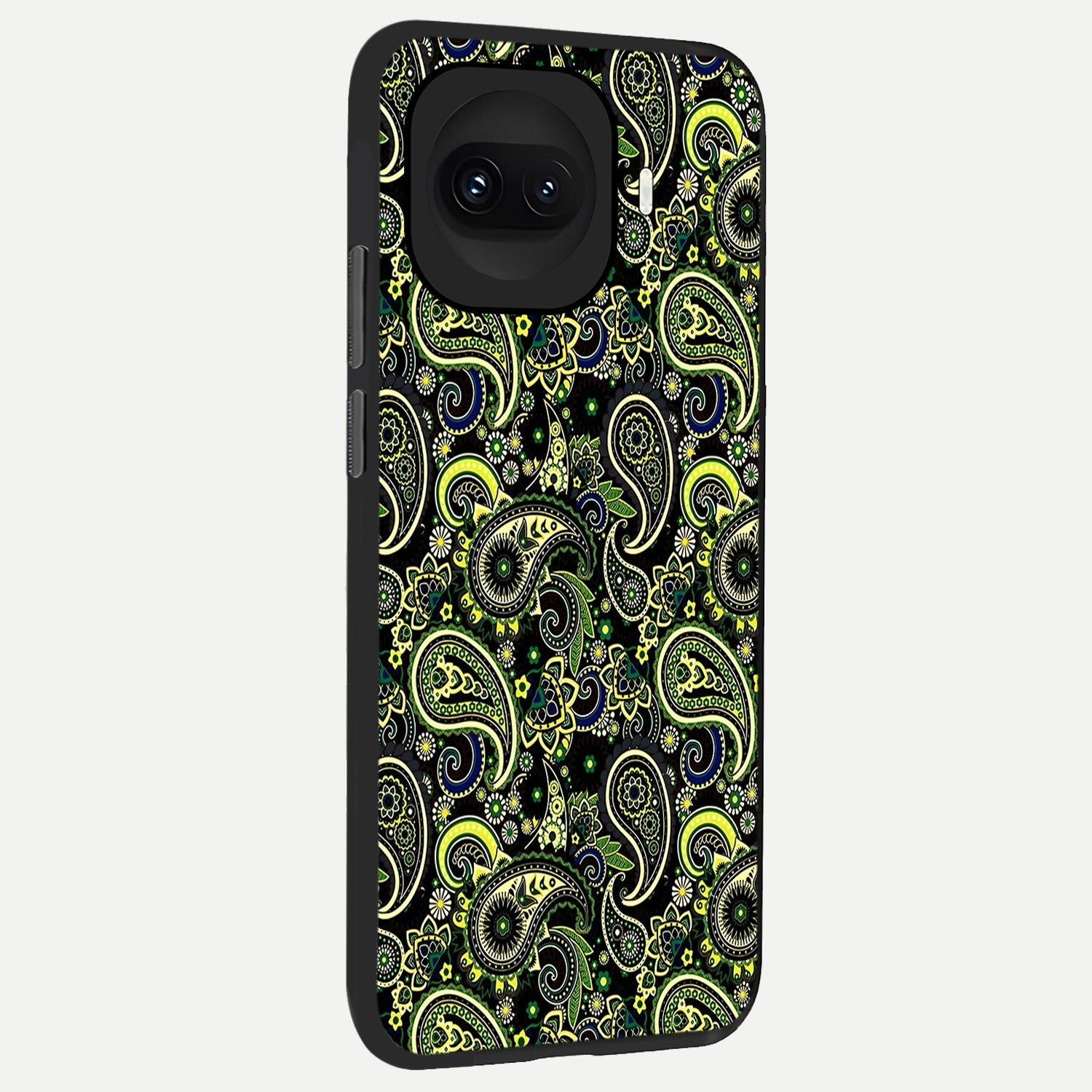  Green Lemon back cover for iQOO 15R slim fit glass case with vibrant aesthetic design