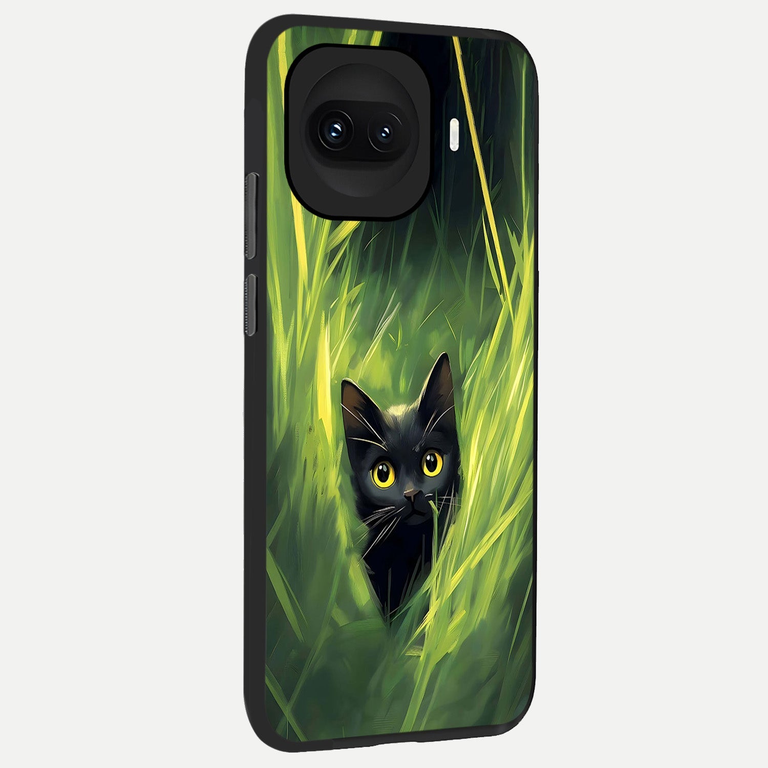  Hidden Cat Whisper back cover for iQOO 15R slim fit glass case with vibrant aesthetic design