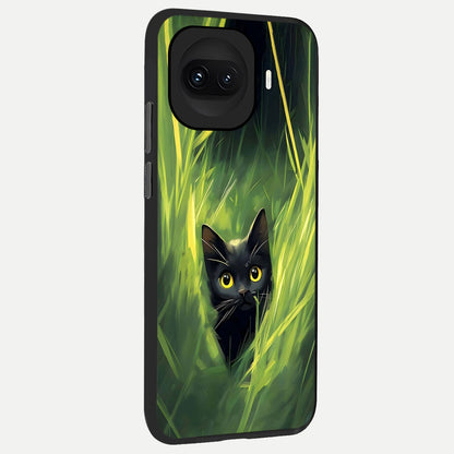  Hidden Cat Whisper back cover for iQOO 15R slim fit glass case with vibrant aesthetic design