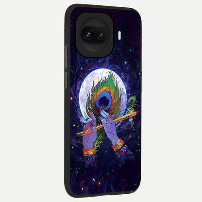  Krishna Hands Art back cover for iQOO 15R slim fit glass case with vibrant aesthetic design