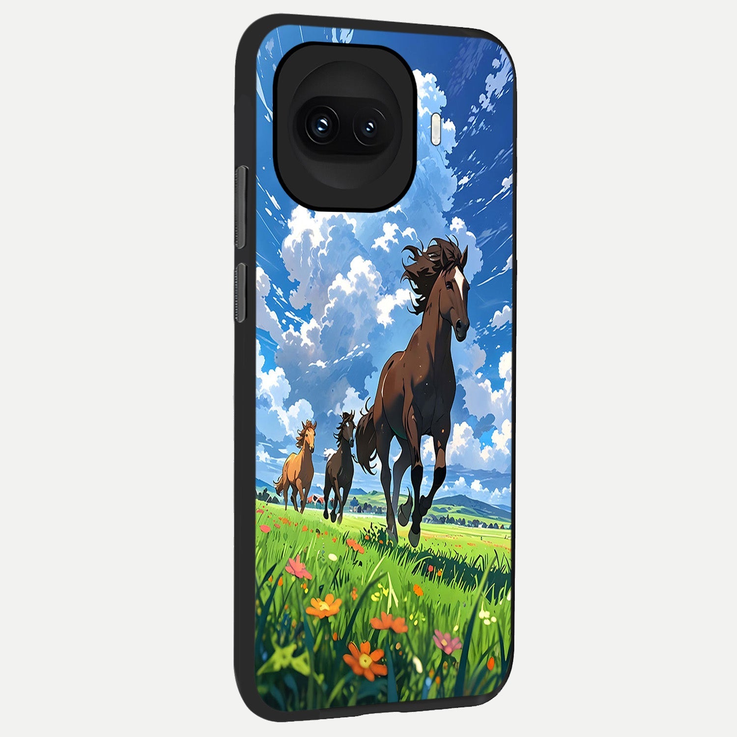  Majestic Horses Galloping back cover for iQOO 15R slim fit glass case with vibrant aesthetic design