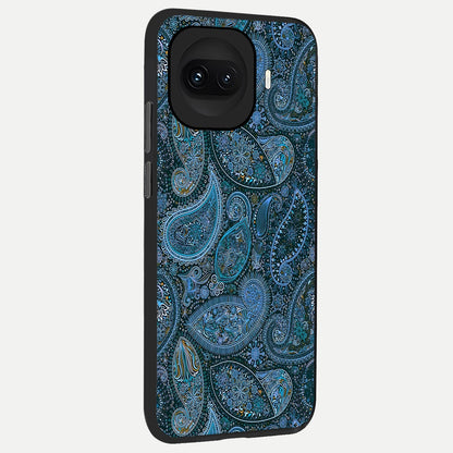  Midnight Paisley Glow back cover for iQOO 15R slim fit glass case with vibrant aesthetic design