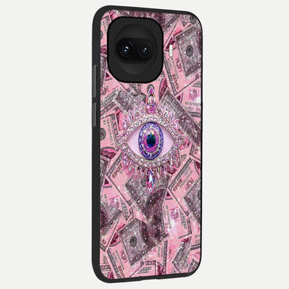  Money Eye Luxe back cover for iQOO 15R slim fit glass case with vibrant aesthetic design