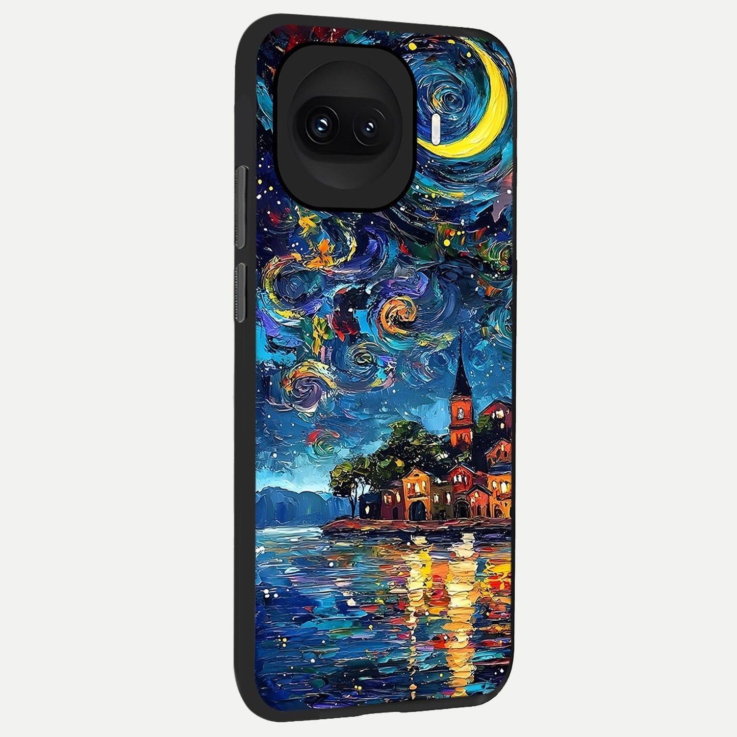  Moonlight Harbor Glow back cover for iQOO 15R slim fit glass case with vibrant aesthetic design