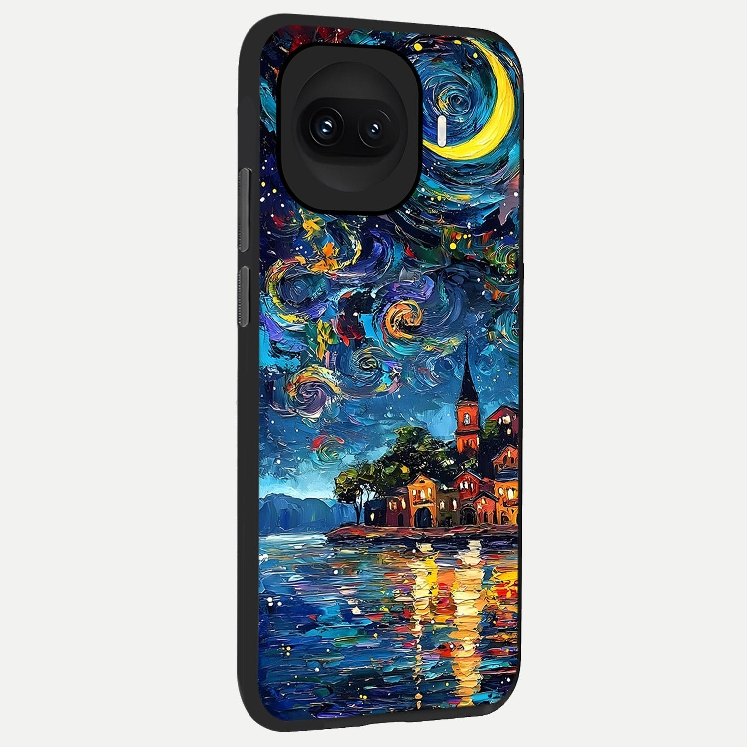  Moonlight Harbor Glow back cover for iQOO 15R slim fit glass case with vibrant aesthetic design