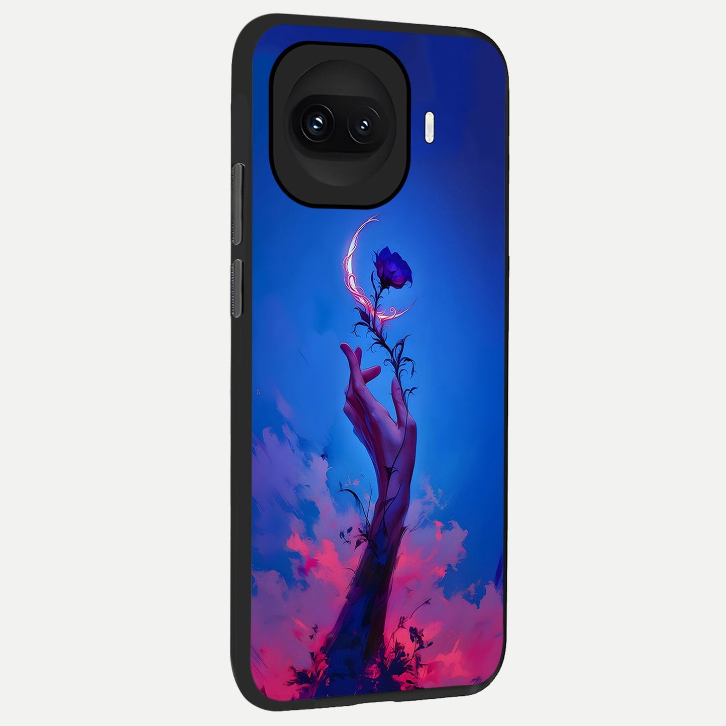  Mystic Hand back cover for iQOO 15R slim fit glass case with vibrant aesthetic design