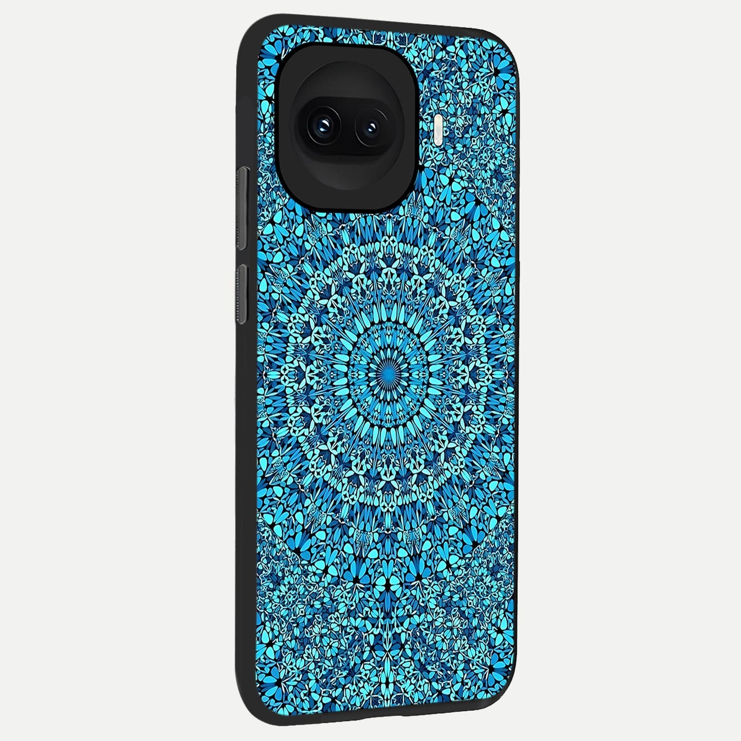  Ocean Bloom Mandala back cover for iQOO 15R slim fit glass case with vibrant aesthetic design
