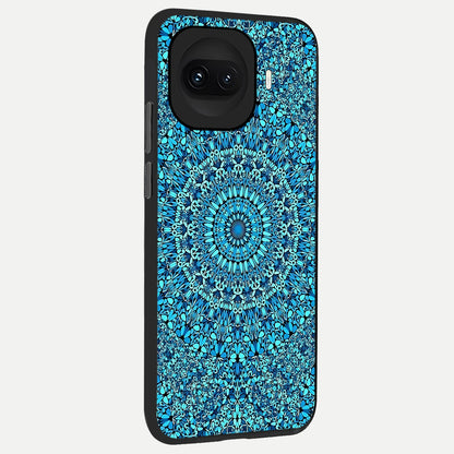  Ocean Bloom Mandala back cover for iQOO 15R slim fit glass case with vibrant aesthetic design