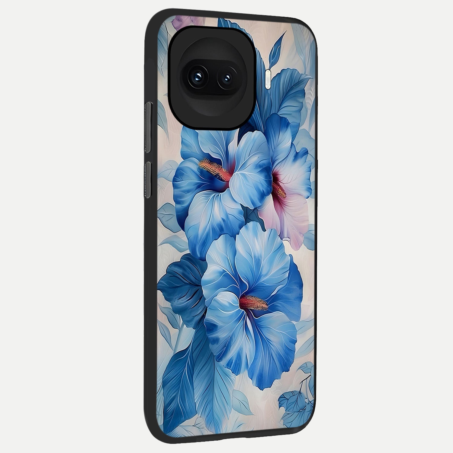  Ocean Hibiscus Grace back cover for iQOO 15R slim fit glass case with vibrant aesthetic design