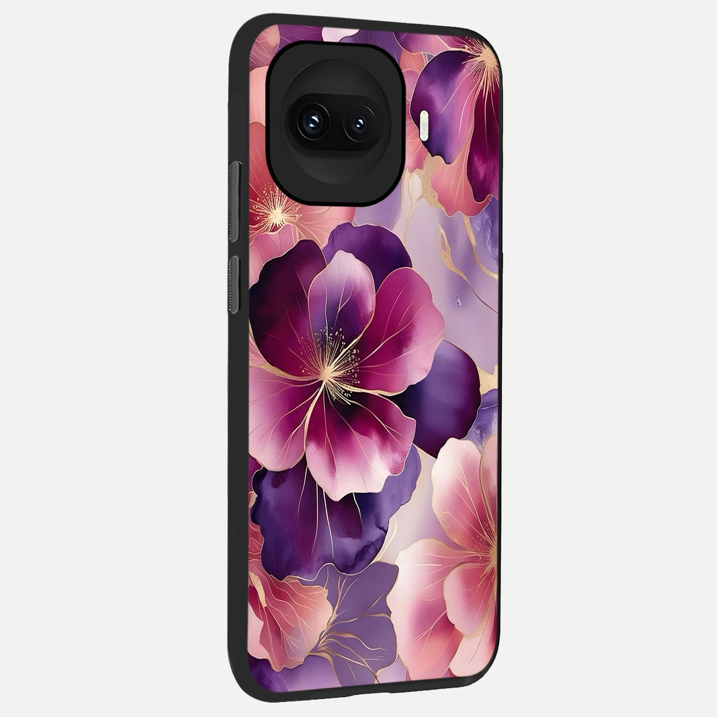  Pink Bouquet Florals back cover for iQOO 15R slim fit glass case with vibrant aesthetic design