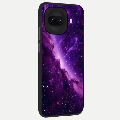  Purple Shade Sky back cover for iQOO 15R slim fit glass case with vibrant aesthetic design