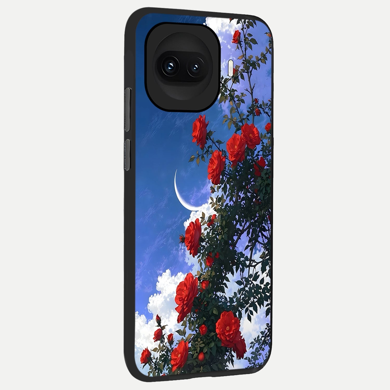  Rose Drift Flowers back cover for iQOO 15R slim fit glass case with vibrant aesthetic design