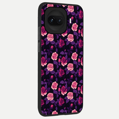  Rose Garden Twilight back cover for iQOO 15R slim fit glass case with vibrant aesthetic design