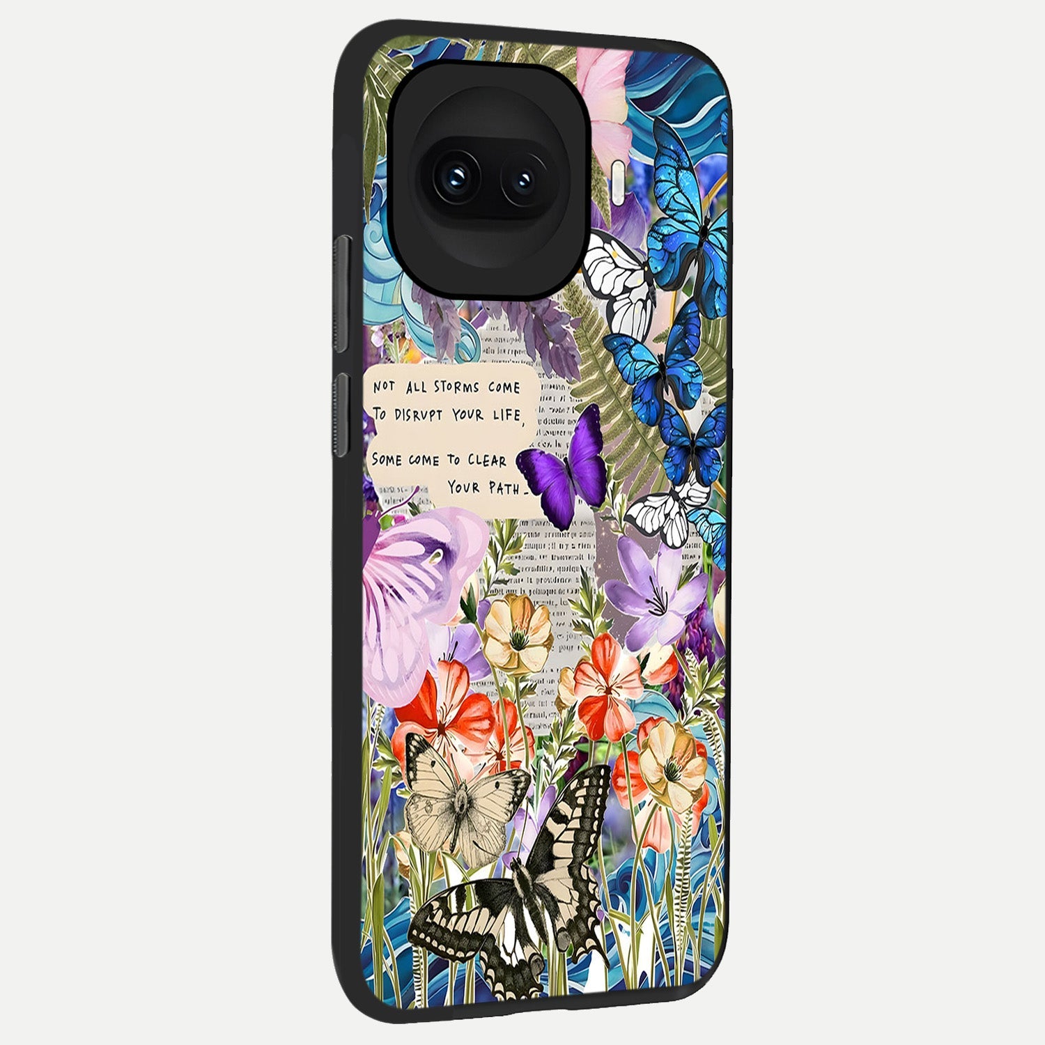  Storm Path Bloom back cover for iQOO 15R slim fit glass case with vibrant aesthetic design