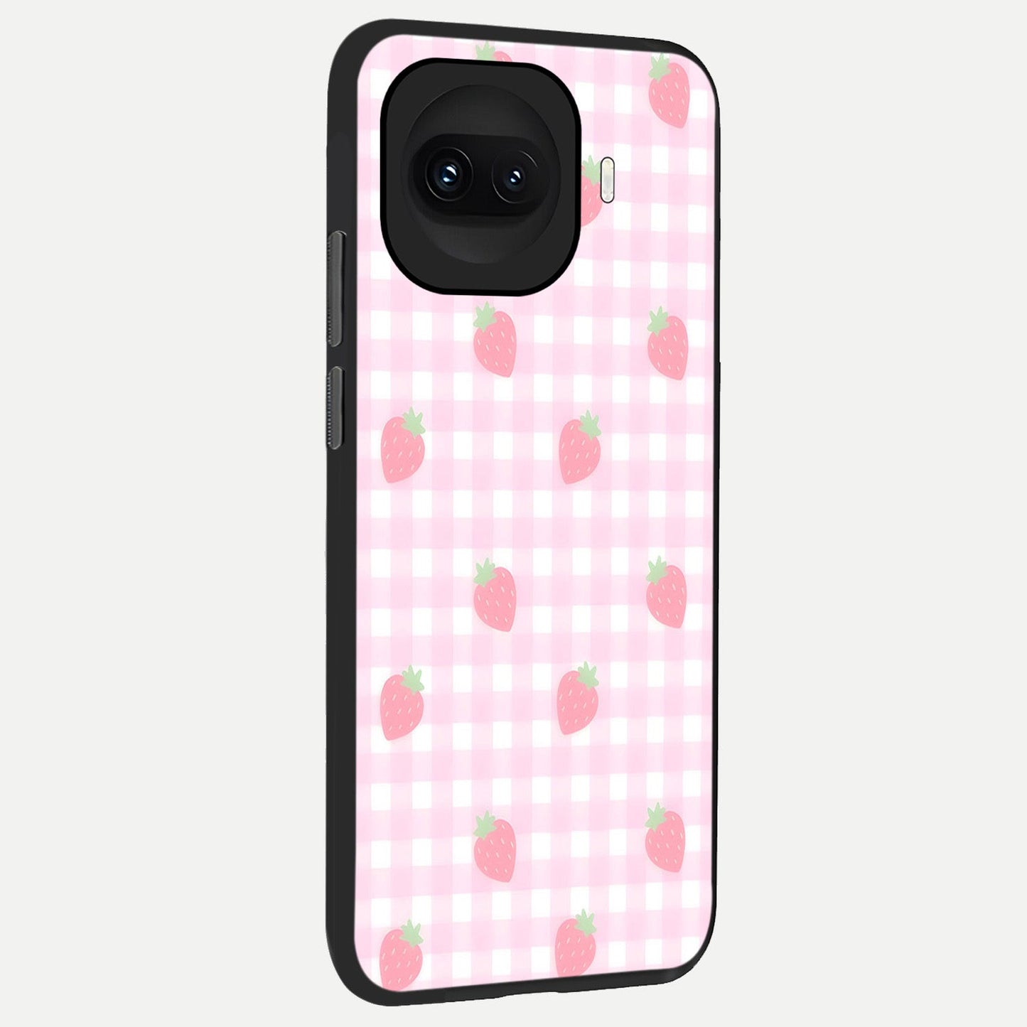  Strawberry Picnic Love back cover for iQOO 15R slim fit glass case with vibrant aesthetic design