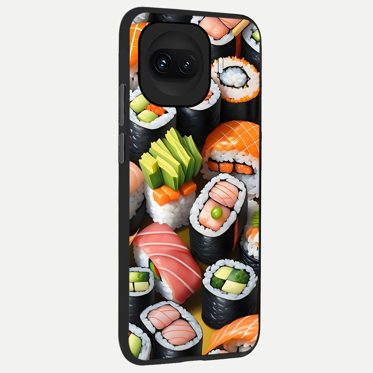  Sushi Food Pattern back cover for iQOO 15R slim fit glass case with vibrant aesthetic design