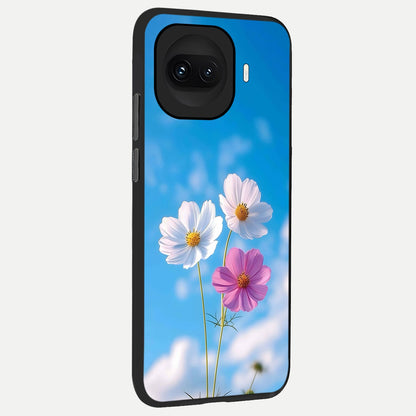  Tripple Flowers With Sky back cover for iQOO 15R slim fit glass case with vibrant aesthetic design