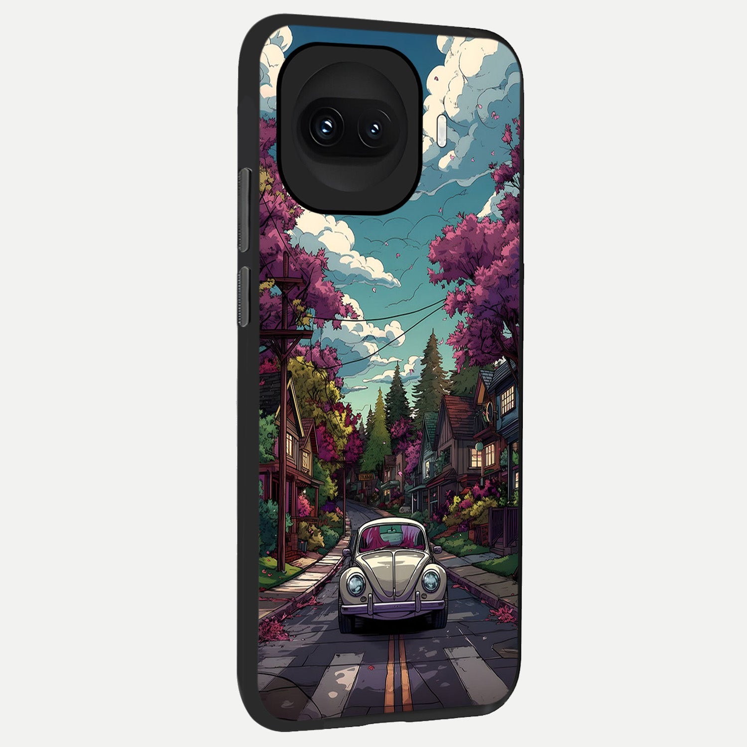  Vintage Street Drive back cover for iQOO 15R slim fit glass case with vibrant aesthetic design