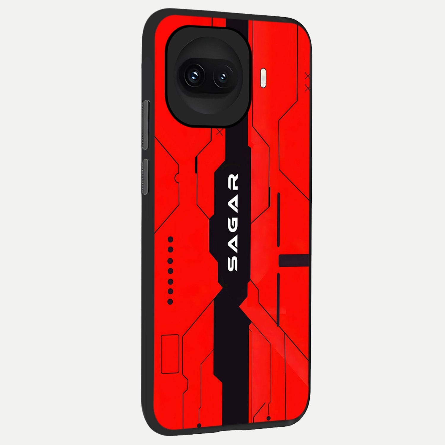  Voltage Rise CYBERPUNK Custom Name back cover for iQOO 15R slim fit personalized glass case with bold cyberpunk design