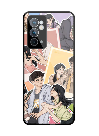 Korean Couples Glass Case For OnePlus 9RT