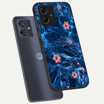  Bloom Thread Art phone case For Moto G54 showing premium glass back cover with detailed artwork