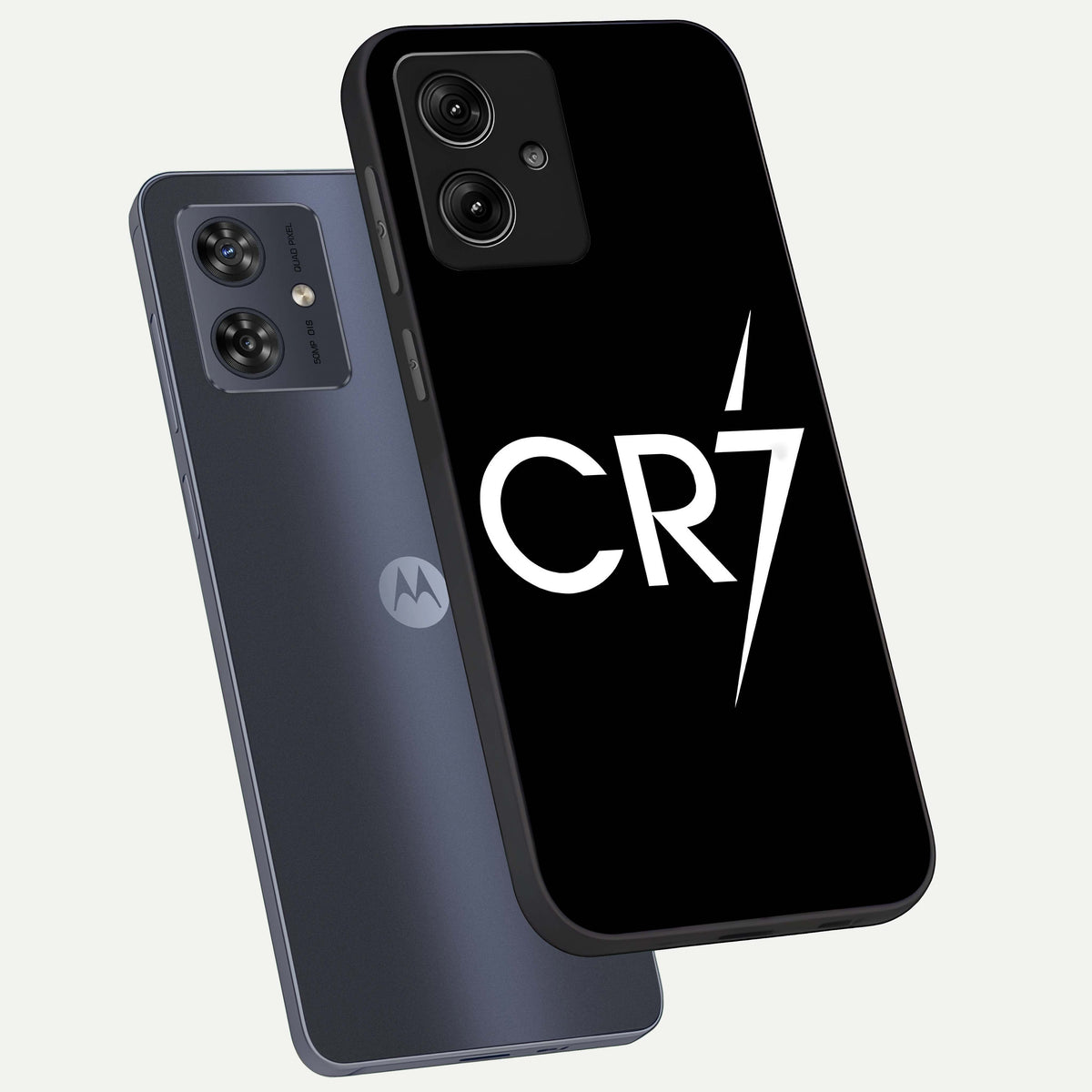  CR7 Elite Strike phone case For Moto G54 showing premium glass back cover with detailed artwork