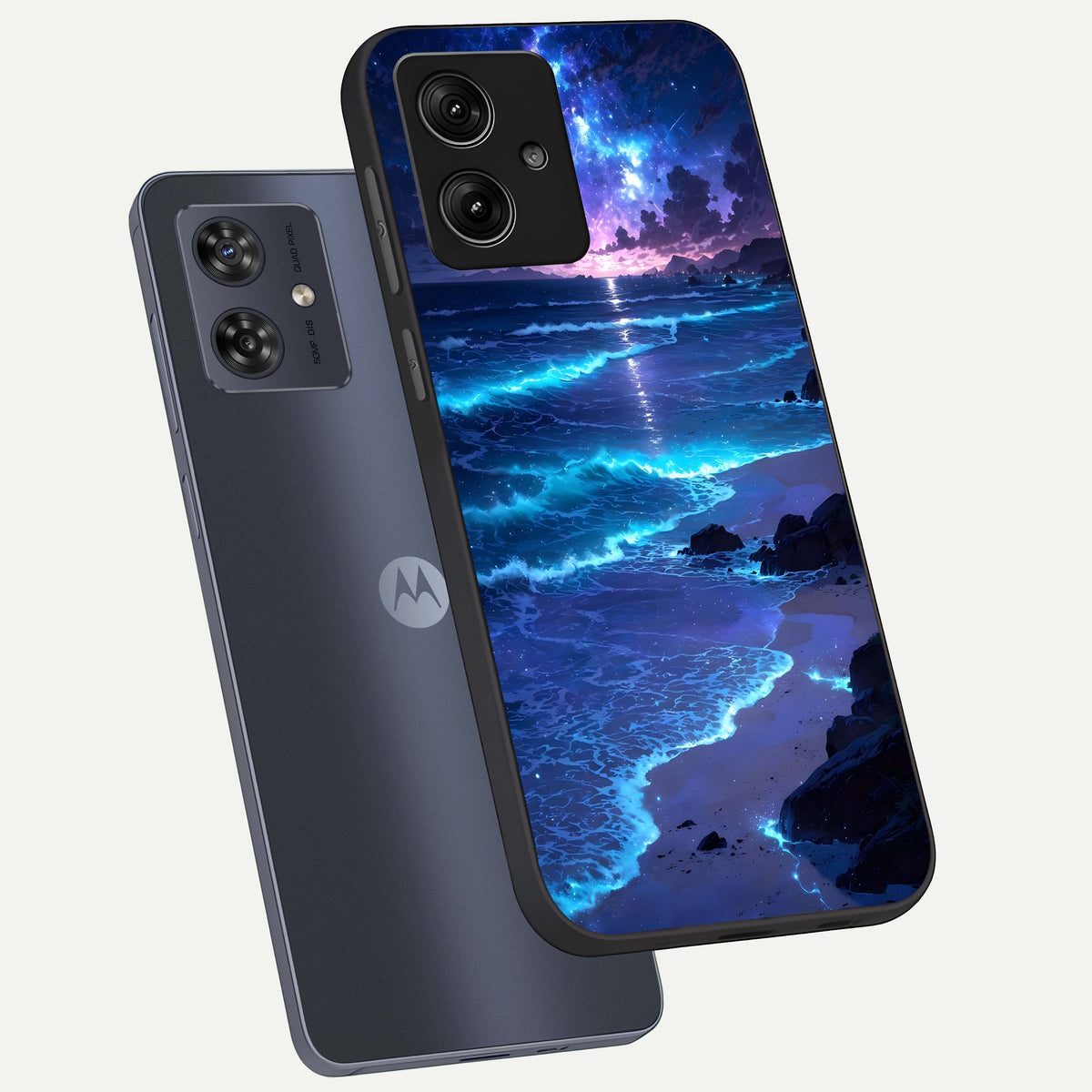  Classic Damn Look phone case For Moto G54 showing premium glass back cover with detailed artwork