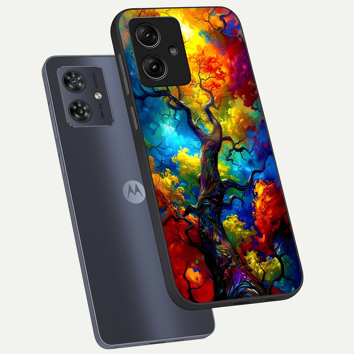  Colorful Soda Bottles phone case For Moto G54 showing premium glass back cover with detailed artwork