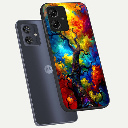 Colorful Soda Bottles phone case For Moto G54 showing premium glass back cover with detailed artwork