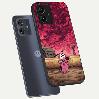  Courage Under Sky phone case For Moto G54 showing premium glass back cover with detailed artwork